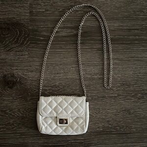 Forever 21 White Quilted Crossbody Bag